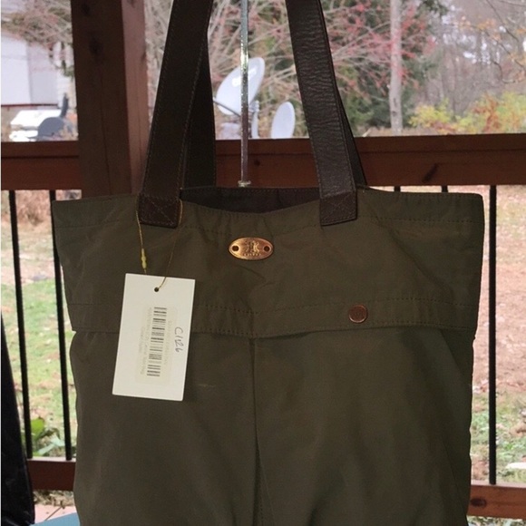 COPY - Great Condition Celine Green Nylon Tote Bag. With Certificate of Authent… - Picture 2 of 16